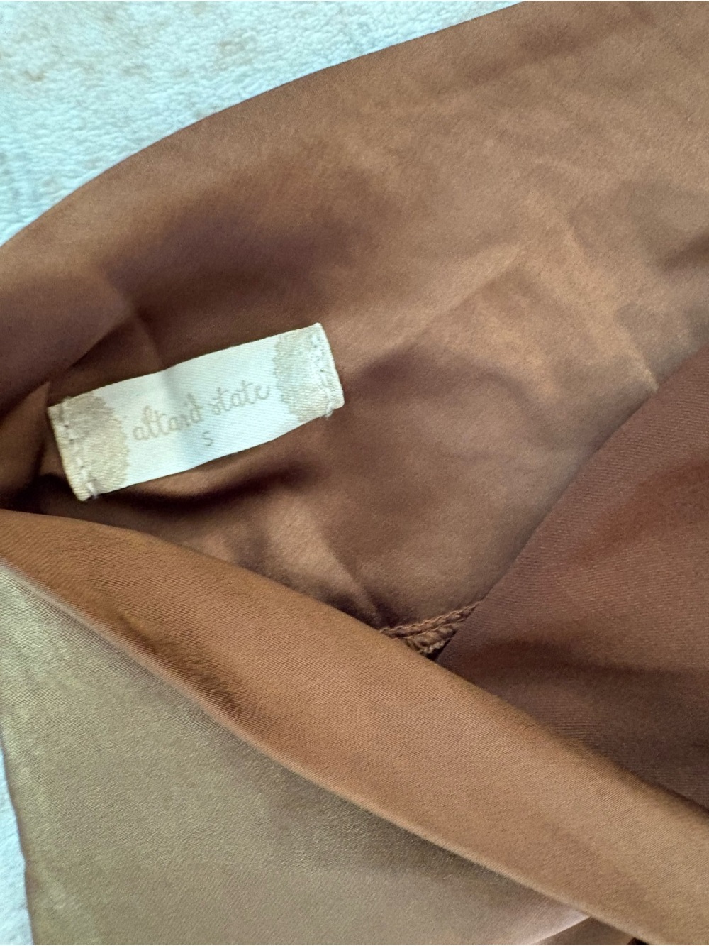 Altar’d State Brown Halter Satin Slip Dress - Women Size S - Picture 5 of 5